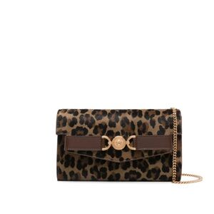 Versace - New Elegant Leopard Print Clutch with Chain Strap